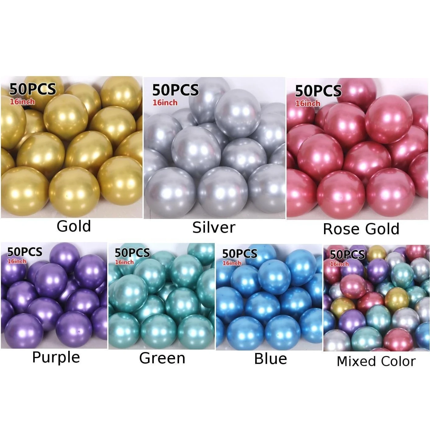 50 шт. 16 металлические шары букет жемчужный шар Свадебные товары для дня рождения |