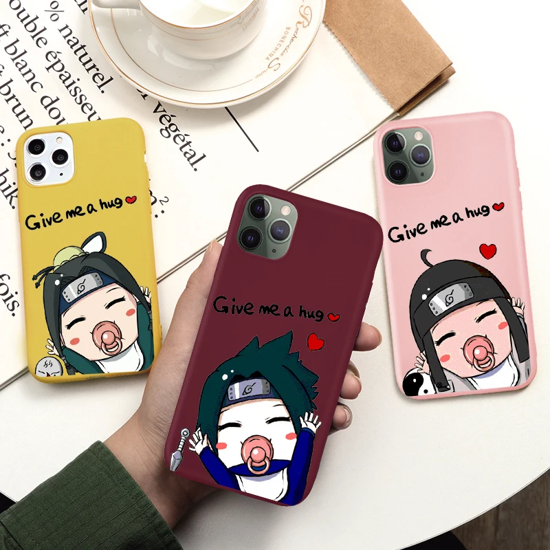 Мультяшный милый чехол с рисунком Наруто для iPhone12 11 ProMAX X XS Max XR 7 8 6 Plus Мягкий