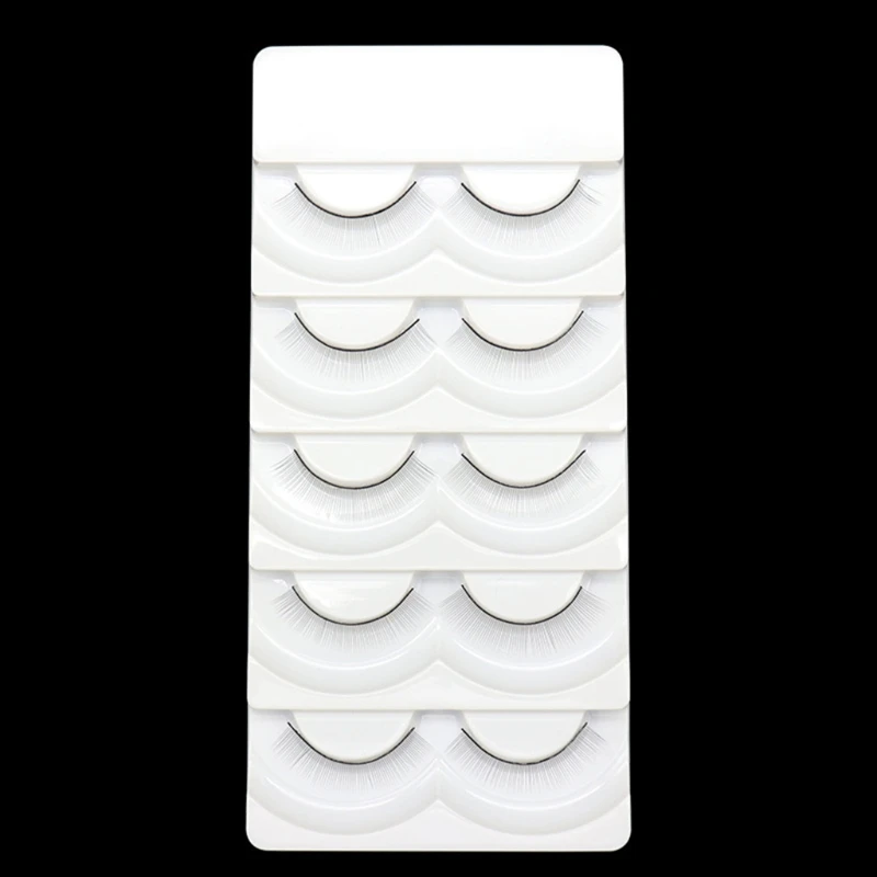 

5 Pairs False Eyelash Practice Silicone Mannequin Model Head Training Set