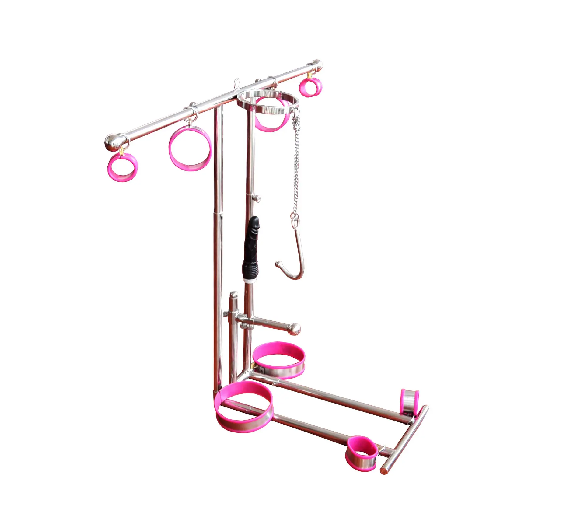 

Black Emperor adult love stainless steel forced kneeling device large horse-like love hand and foot bondage