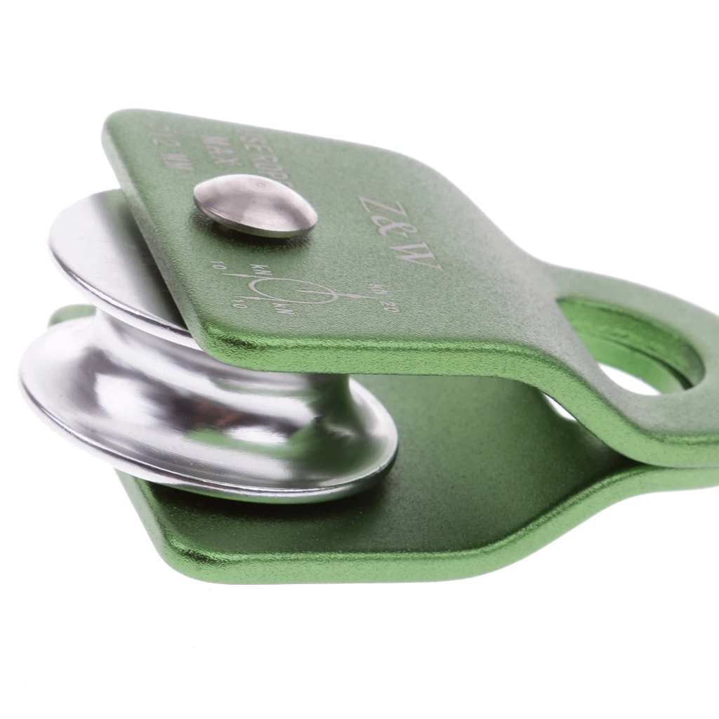 

2x 20KN ROPE PULLEY FOR OUTDOOR ROCK TREE CLIMBING MOUNTAINEER RAPPEL RESCUE