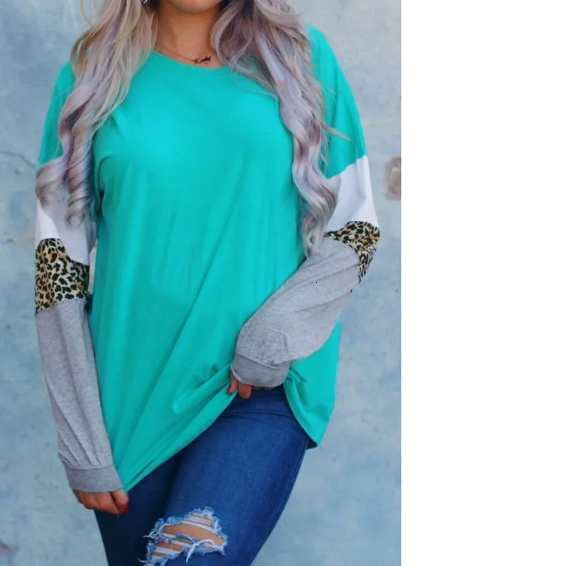 Женская леопардовая красивая блузка с длинным рукавом сезон осень-зима женская