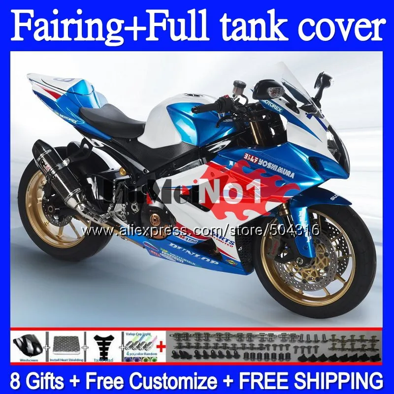 

+Tank Kit For SUZUKI GSX-R1000 GSXR 1000 1000CC CC New blue 69MC.130 GSXR-1000 GSX R1000 GSXR1000 K7 07 08 2007 2008 Fairing