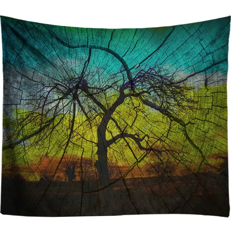 

Tree Ring Plant Tapestry Psychedelic Hippie Night Moon Tapestry Mandala Wall Carpet Wall Hanging Boho Decor Wall Cloth New In