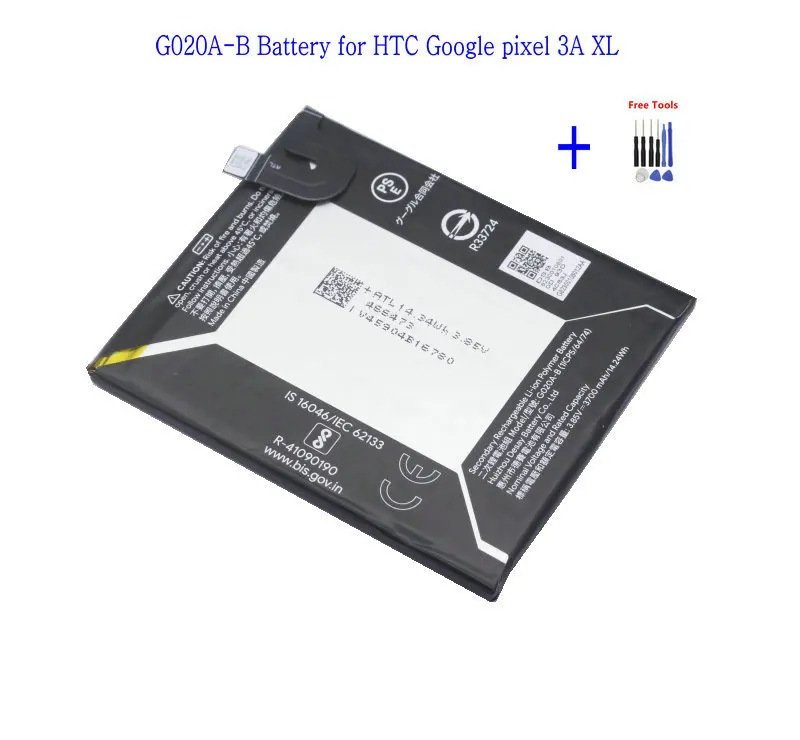 1x3700 mAh/14.24Wh G020A-B запасная батарея для HTC Google Pixel 3A XL батареи+ наборы инструментов для ремонта