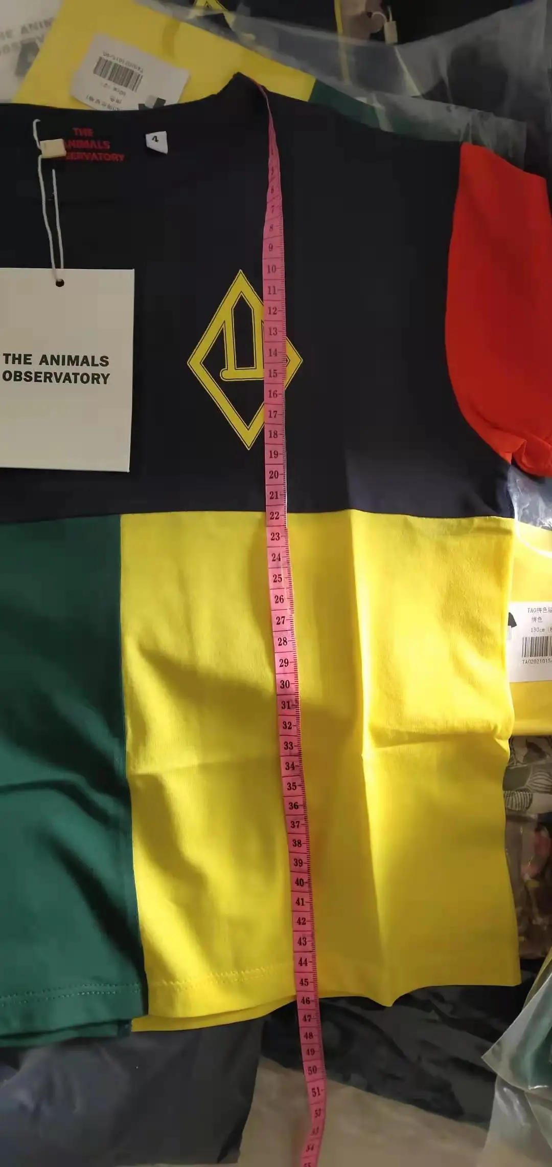 

IN STOCK 2021 Spring and Summer TAO Series Color-blocking Washed and Worn Short-sleeved T-shirt.