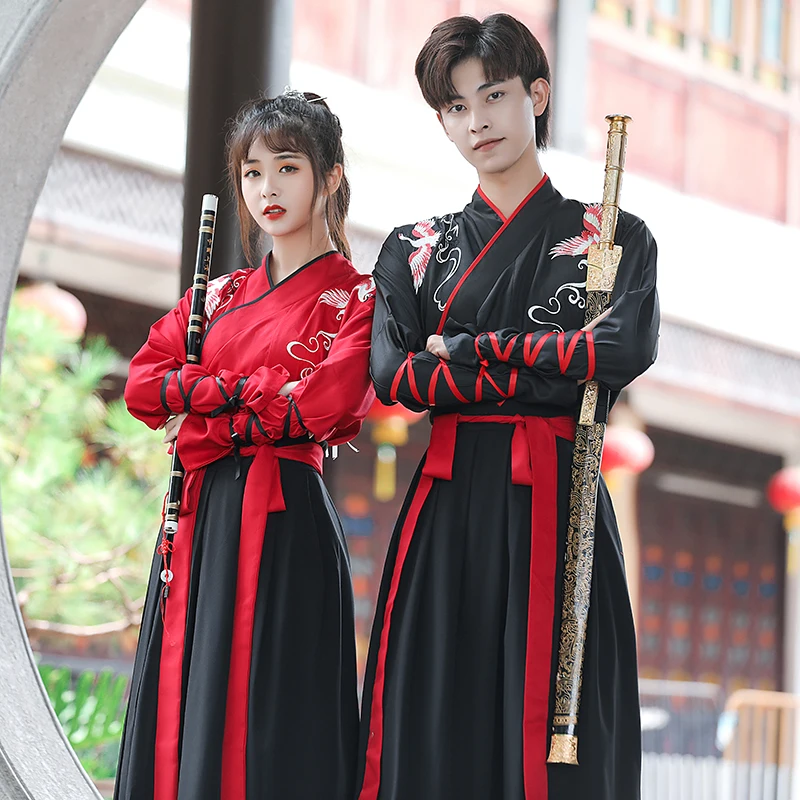 Парные матчницы одежда для мужчин косплей WuXia Hanfu женщин и повседневное китайское