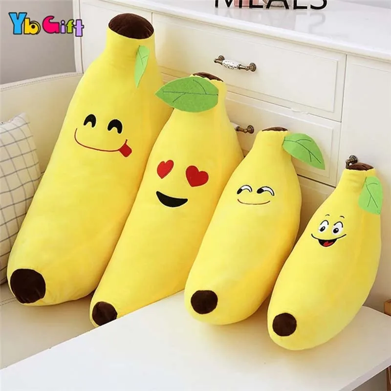 

Kawaii Plush Fruits Toy Food Yellow Banana Stuffed Plush Plants Toys Banana Pillows for Home bed Decor Baby kids Birthday Gifts