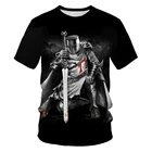 Футболка мужская Свободная с 3D-принтом, модная тенниска с круглым вырезом, уличная одежда в стиле хип-хоп, темплар