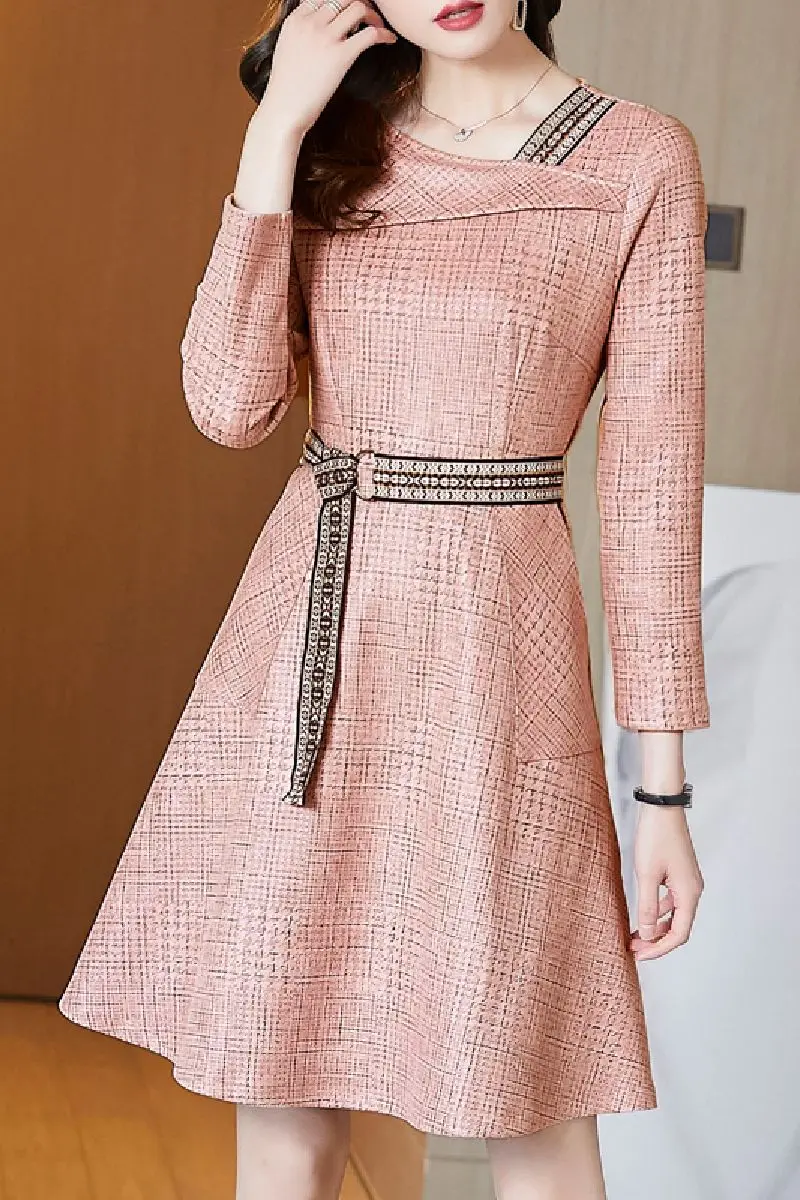 

COIGARSAM Women dress New Spring High Waist Dresses 6018