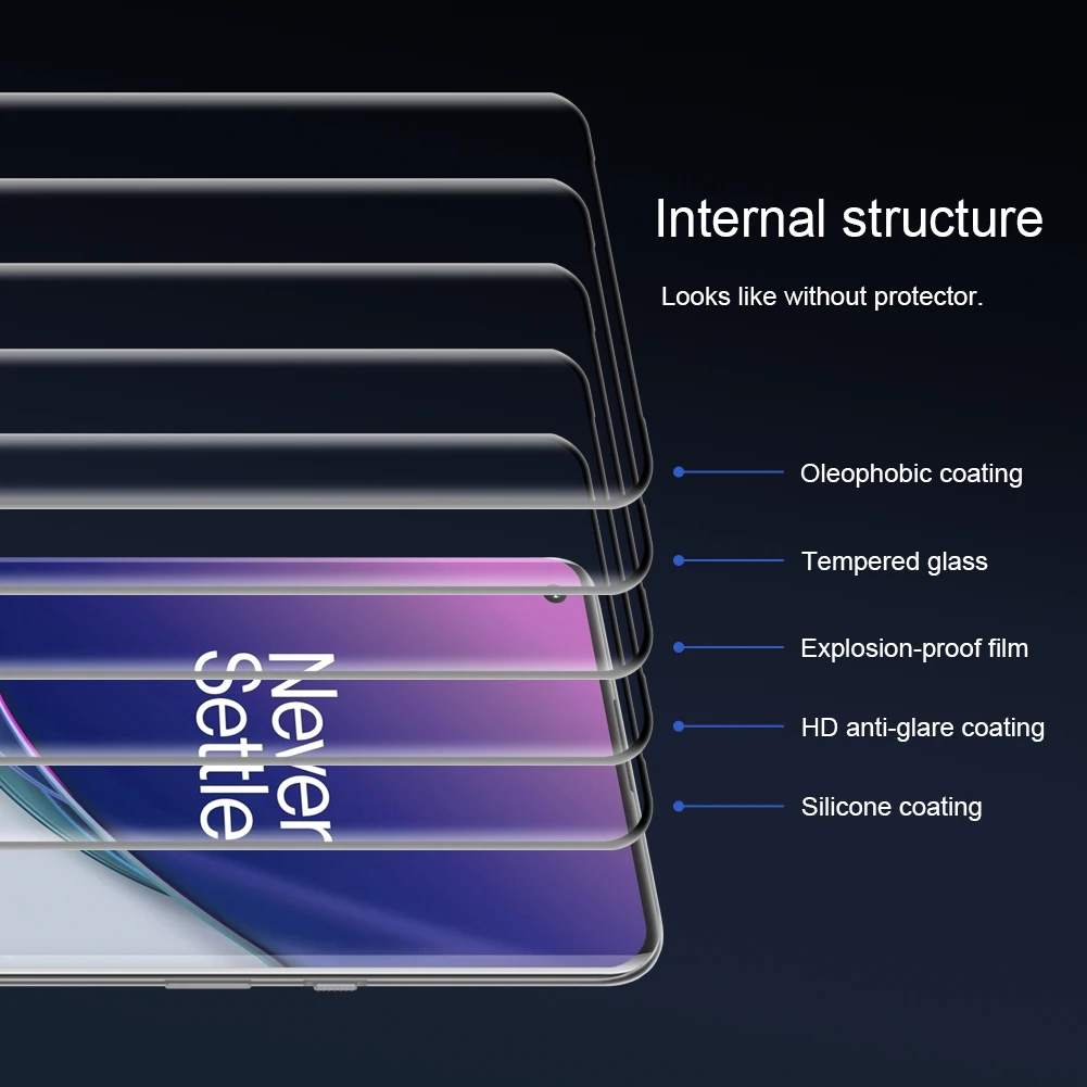 Защитное стекло Nillkin CP + Max для Oneplus 9 Pro ультратонкое закаленное | Мобильные
