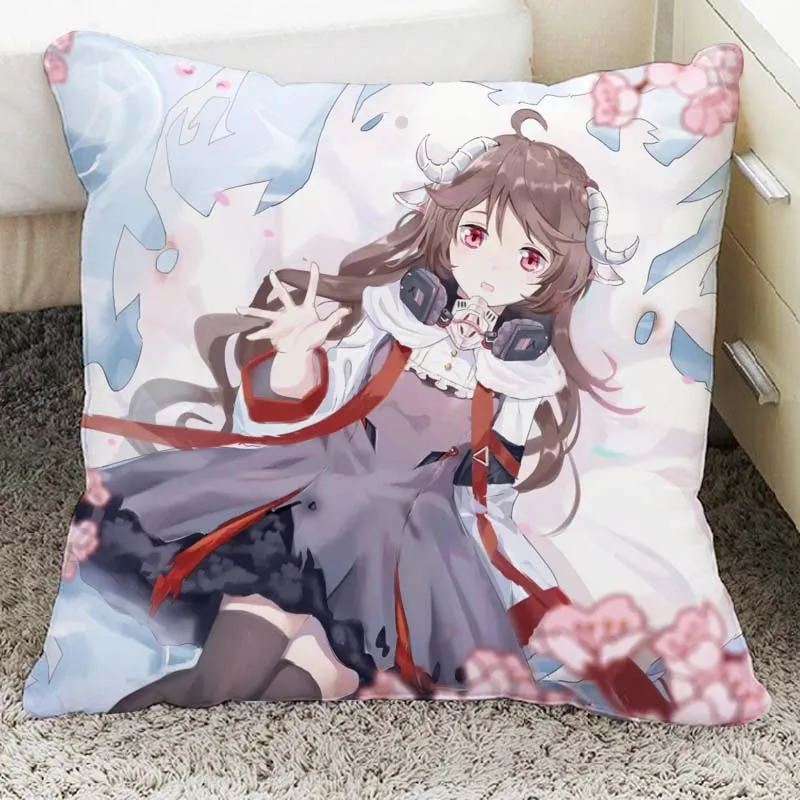 

Anime Arknights Amiya EXUSIAI SilverAsh Pramanix Throw Pillow Cosplay Student Short Plush Cartoon Sofa Cushion Gifts 45*45cm