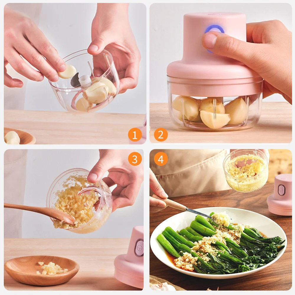 

Wireless Electric Meat Grinder Food Chopper Mini Stainless Electric Kitchen Chopper Meat Grinder Shredder New Kitchen Tools
