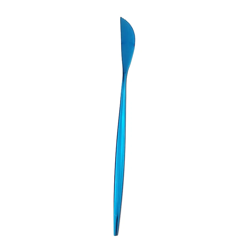 Blue Dinnerware Set 18/10 Stainless Steel Cutlery Knife Fork Coffee Spoon Teaspoon Flatware Tableware Kitchen Silverware | Дом и сад