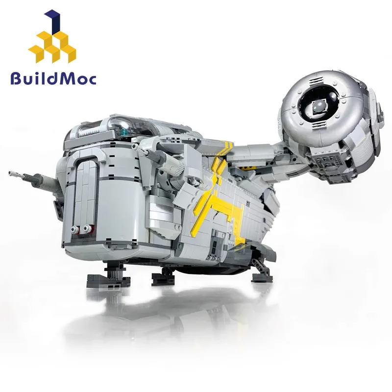 

Лидер продаж, модель Buildmoc UCS 37840 Razor Crest от Papaglop, совместима с игрушками в стиле Звездных войн, Детские кубики, подарки для детей
