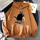 Толстовка с капюшоном Pew Cat смешной мультяшный принт Harajuku флисовый теплый спортивный костюм для мужчин Повседневная Уличная одежда свитшоты с круглым вырезом одежда