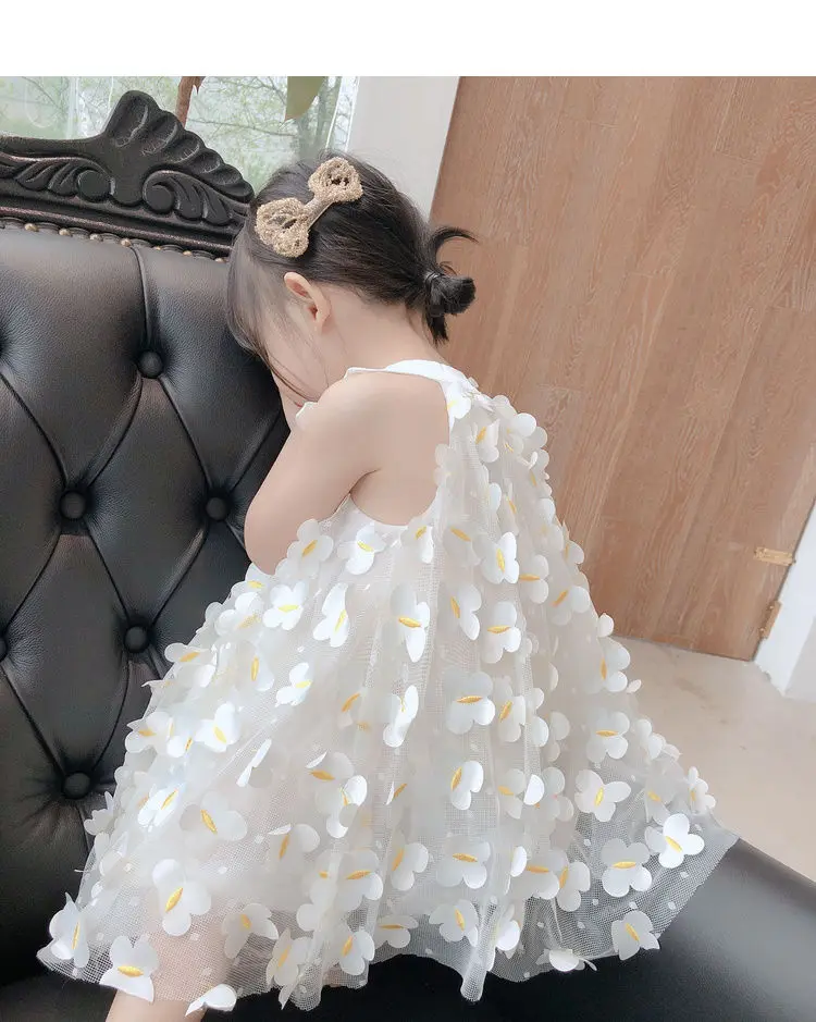 Летнее платье Тюлевая одежда для маленьких девочек 2021 пачка с бабочками детское