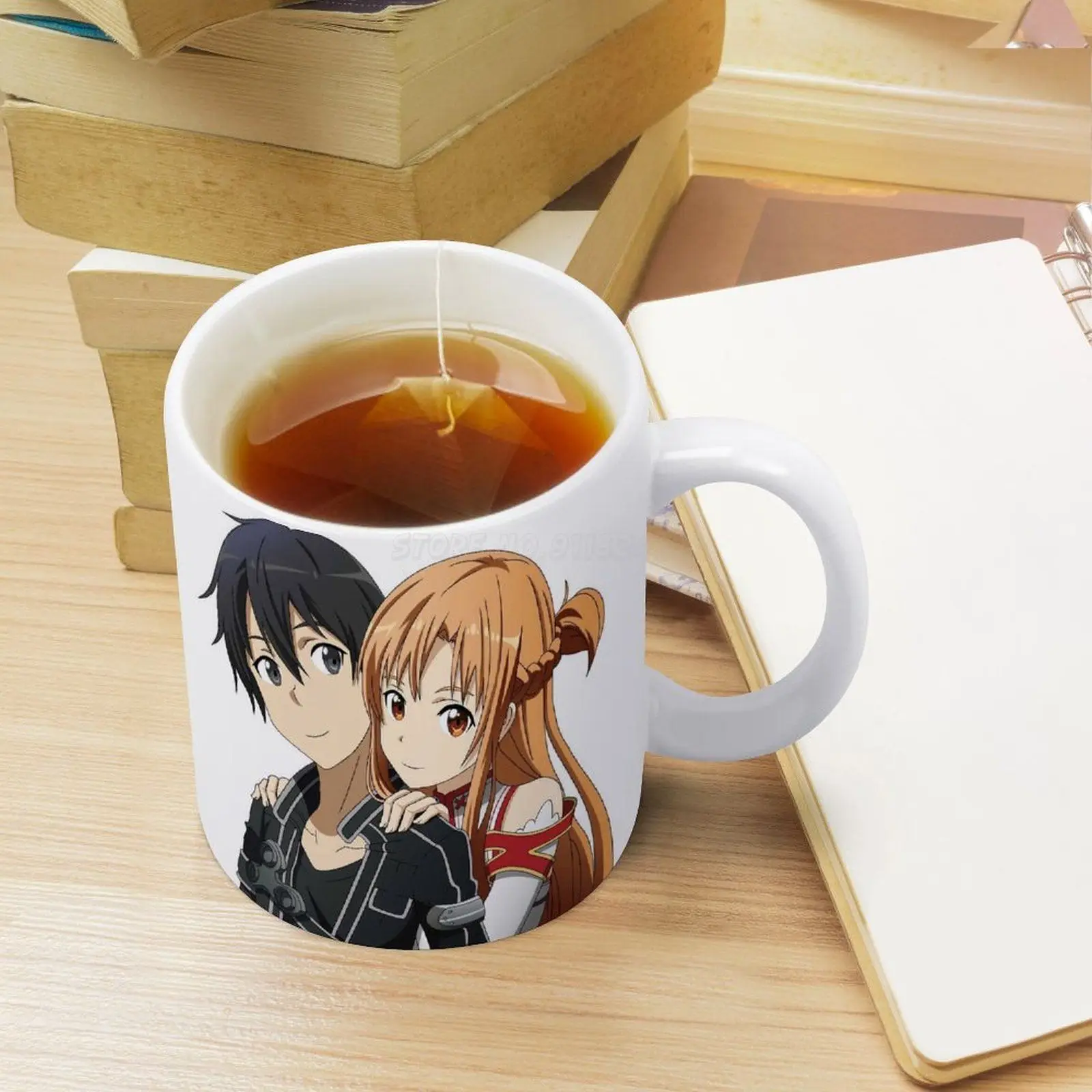 Белая кружка Kirito &amp Asuna 11 унций керамическая чайная чашка кофейный семейный