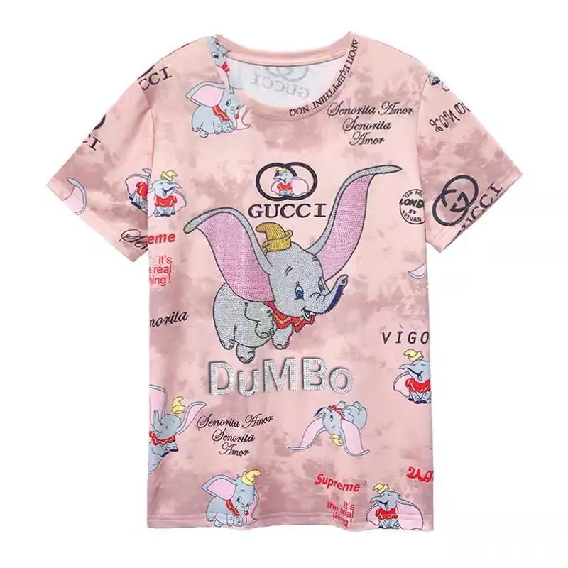 

Short sleeve T-shirt women's summer new loose and fashionable cartoon print age reducing and thin versatile top