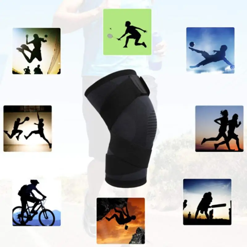 

1PCS Knee Pads Support Professional Protective Sports Knee Pad Breathable Bandage Knee Bracer For Basketball Tennis Cycling