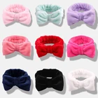 Женская повязка на голову для мытья лица, тюрбан, крестообразный Топ, мягкая резинка для волос, эластичная резинка для волос для девочек, Коралловая Флисовая Повязка, аксессуары для волос