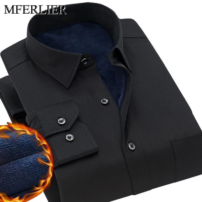 Осенне-зимняя флисовая Мужская рубашка 5XL 6XL 7XL 8XL 9XL 10XL бюст 154 см Теплая мужская рубашка 5 цветов