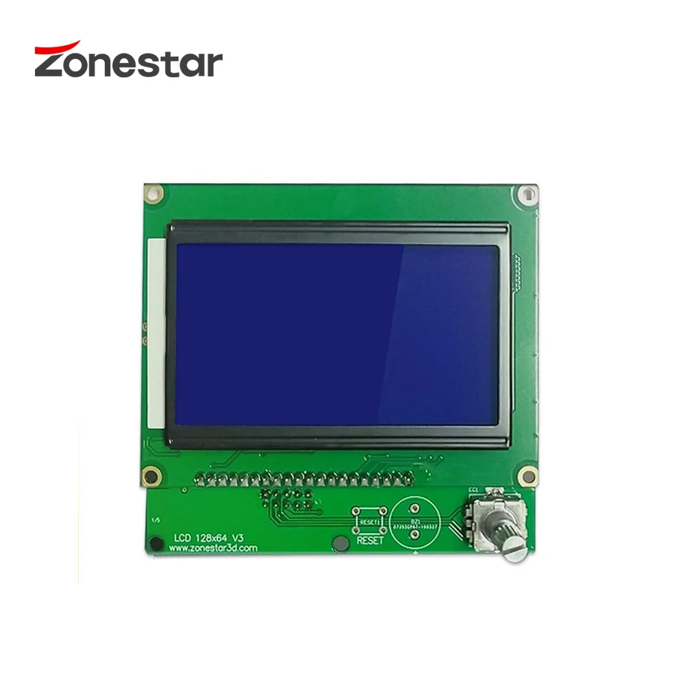 ZONESTAR ЖК 12864 ЖК-кабель ЖК-дисплей модуль 128x64 точки синий экран подсветка для ZRIB RAMPS Arduino Mega