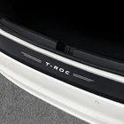 Наклейка на задний бампер для VW, из углеродного волокна, против царапин, для Volkswagen T ROC TROC 2021 2020 2019 2018, аксессуары для автотюнинга