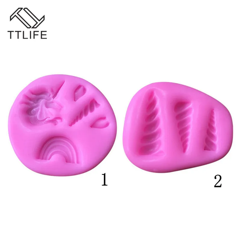 TTLIFE единорог с глазками и ушками сахара кнопки силиконовые формы инструменты для