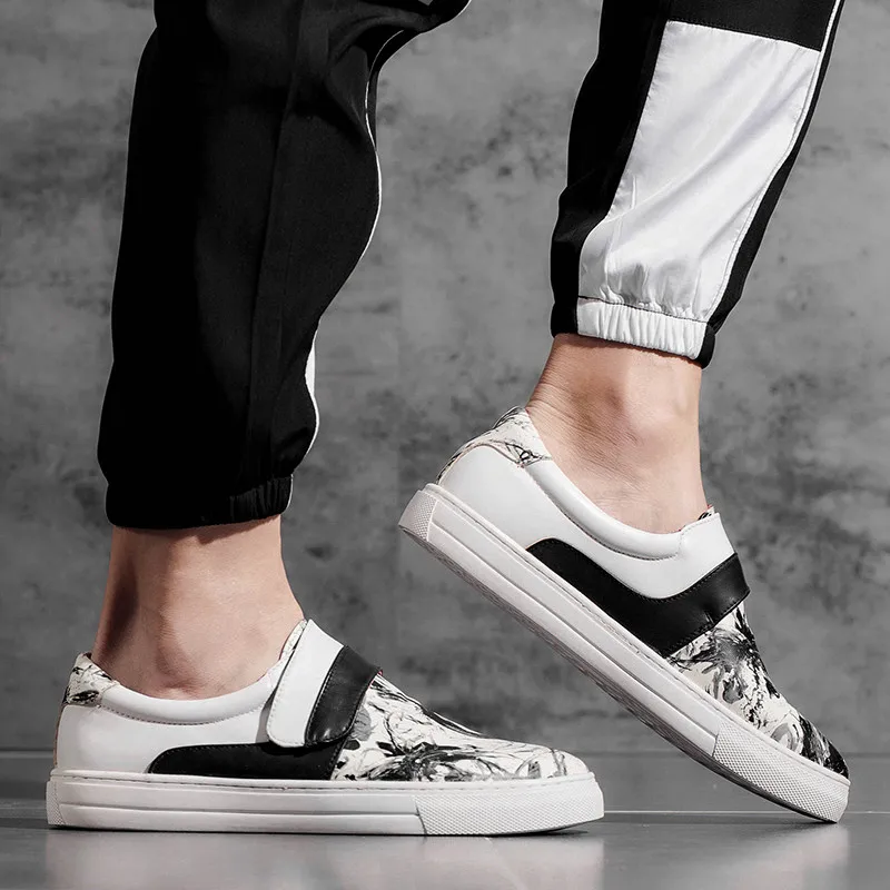 Мужские лоферы без шнуровки Повседневная кожаная обувь Мужская удобная модная