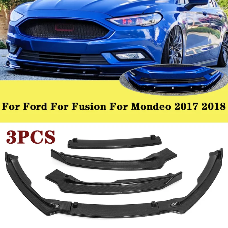 

Сплиттер переднего бампера, для губ, 3 шт., спойлер, диффузор для Ford, Fusion, Mondeo 2017, 2018