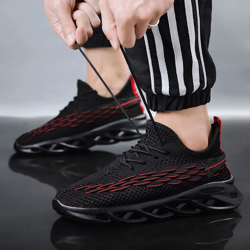 Дышащая Спортивная обувь для ходьбы flyknit; модные мужские кроссовки; Уличная обувь без шнуровки; Качественная спортивная обувь для студентов; Мужская обувь; DY66