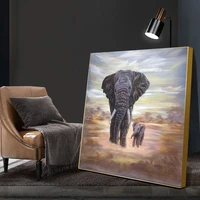 nordic poster elephant picture wall art canvas diy painting by numbers animal wall pictures for living room mothers day gift
