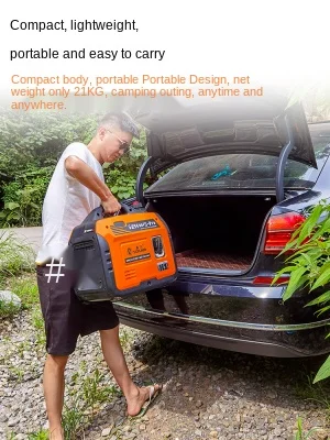 Бензиновый генератор 220 В бытовой небольшой преобразователь частоты бесшумный 3