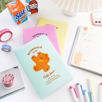 wg milkjoy bear plastic cover monthly calendar plan book 2021 notepad self discipline card book full color page notebook