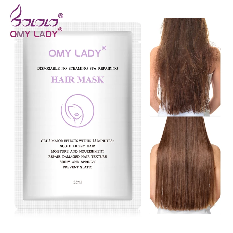 

OMY LADY Repair Damage Hair Root Hair Tonic Keratin Hair & Scalp Treatment Disposable No Steaming Spa Repairing Hair Mask 30ml