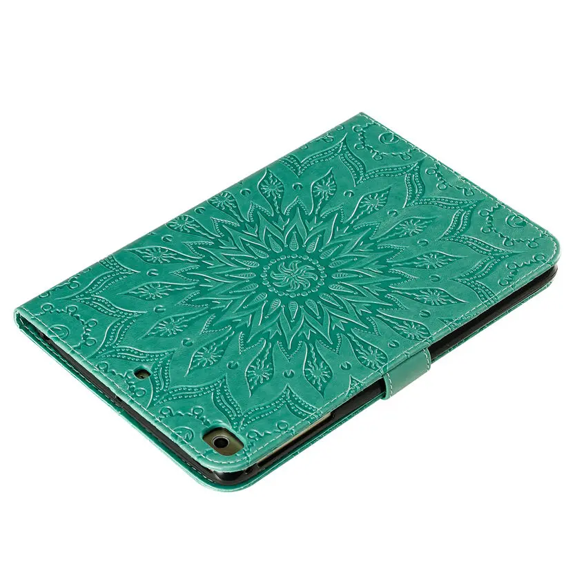 

For iPad mini 1 2 3 4 5 2019 Smart Case Cover For iPad mini 5 mini 4 mini 3 mini 2 Funda Sun Embossed PU leather Stand Shell