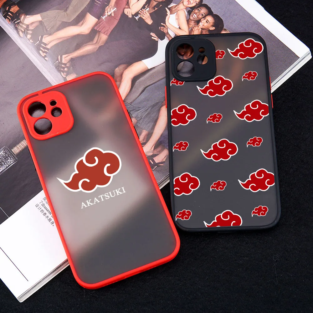 

Cartoon Cute ANIME-Akatsuki-Pattern phone Case for Apple iPhone XR 11 12 Pro XS Max 6 6s 7 8 Plus SE2 Mini Shockproof Cover