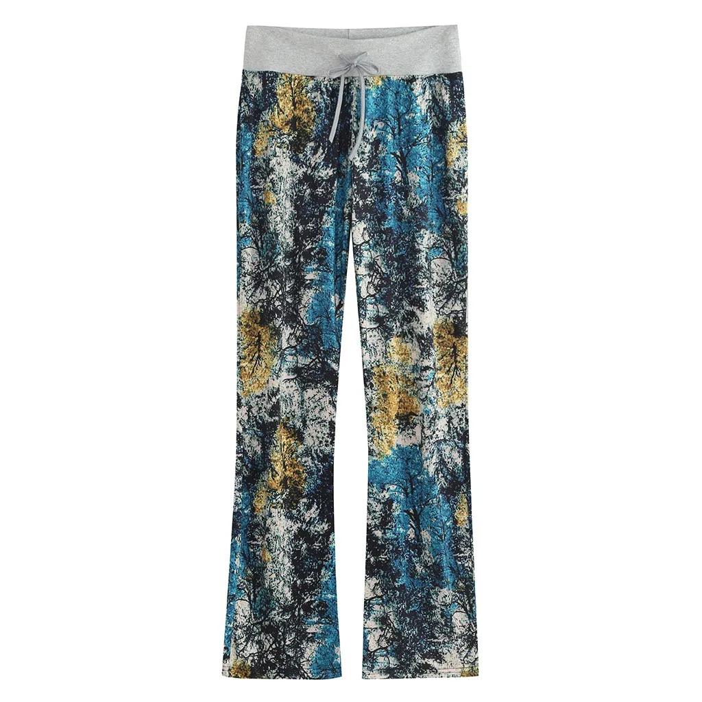 Женские брюки размера плюс удобные Стрейчевые длинные свободного покроя с