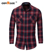 fredd marshall autumn long sleeve retro plaid shirt men 100 cotton casual dress shirts male work shirts brand clothes mcl240