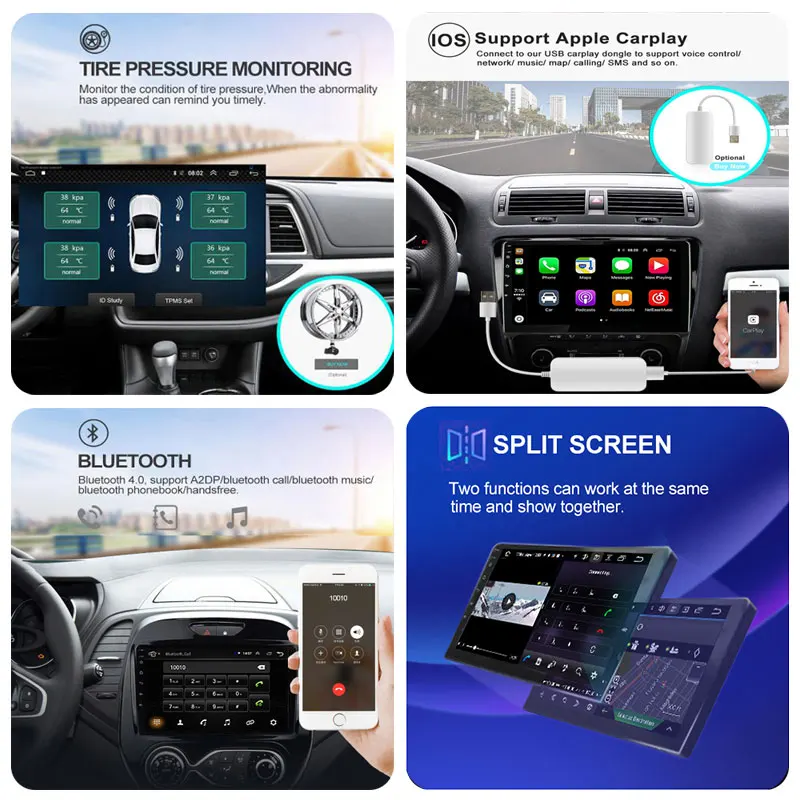 Автомобильный мультимедийный комплект EKIY 10 1 дюйма IPS NO 2 Din Android 9 0 Автомагнитола