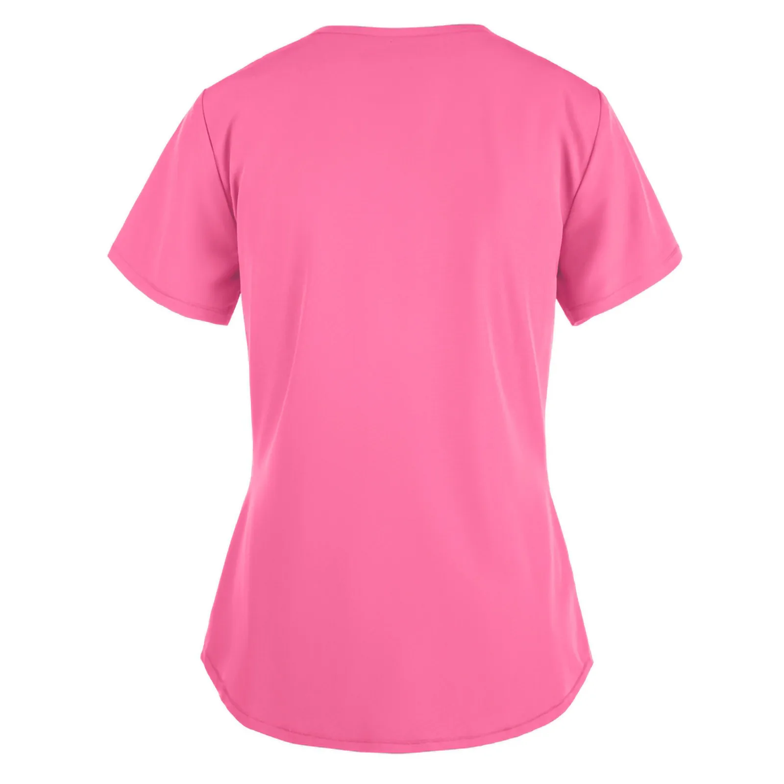 

Women Short Sleeve V-neck Tops Working Uniform Solid Color Pocket Blouse Nurse Uniformes
