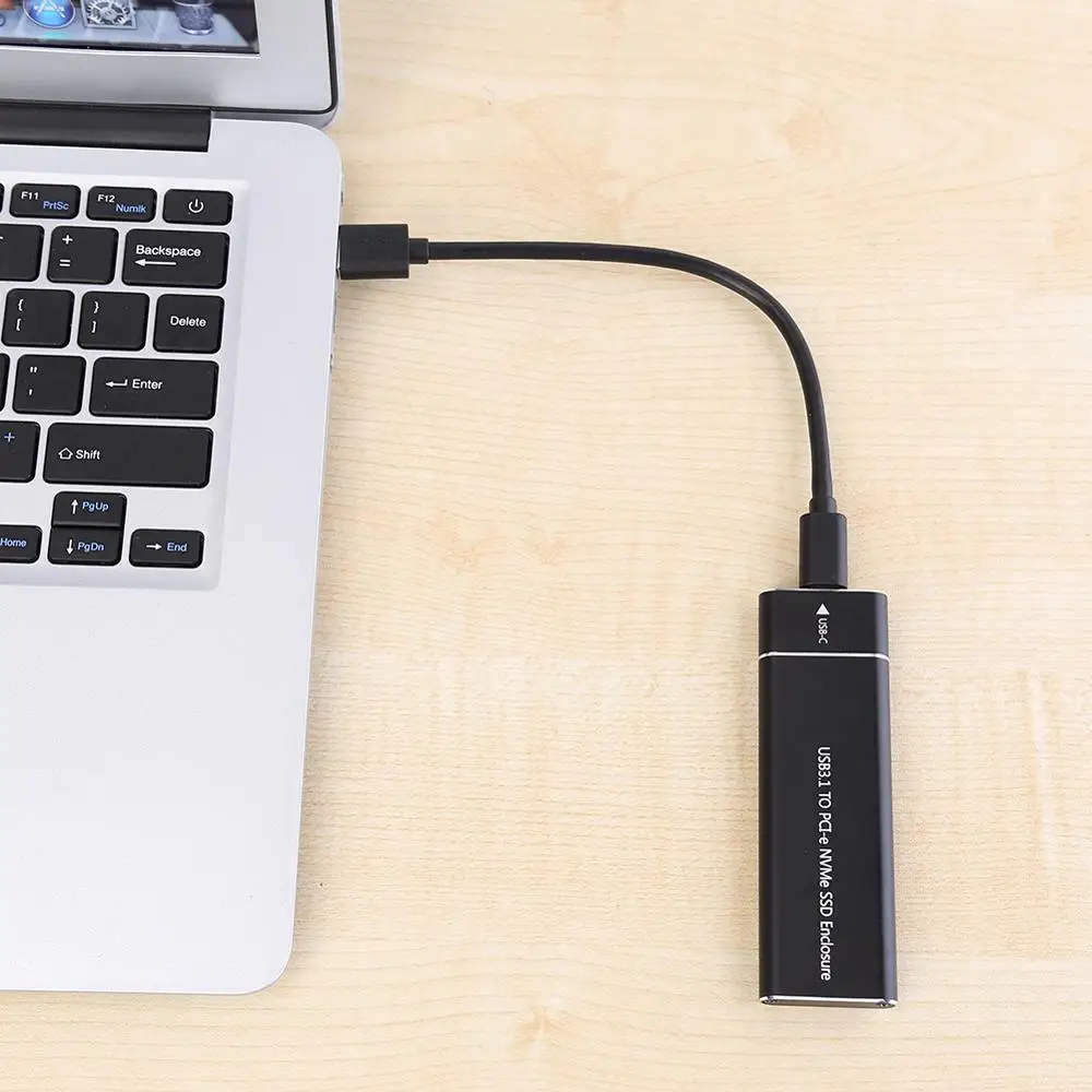 

VKTECH 10Gbps Type-C USB 3.1 to M.2 NVME HDD Enclosure Adapter PCI-E M Key SSD Solid State Hard Disk Case For Windows XP MAC OS