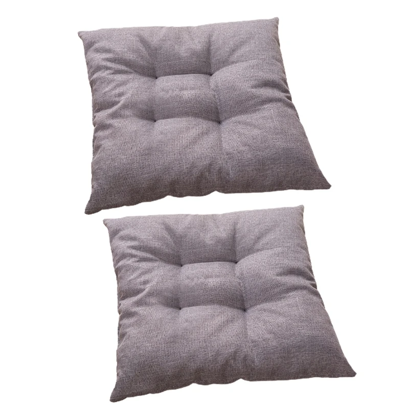 

Cotton Linen Square Fabric Sofa Cushion 2PCS