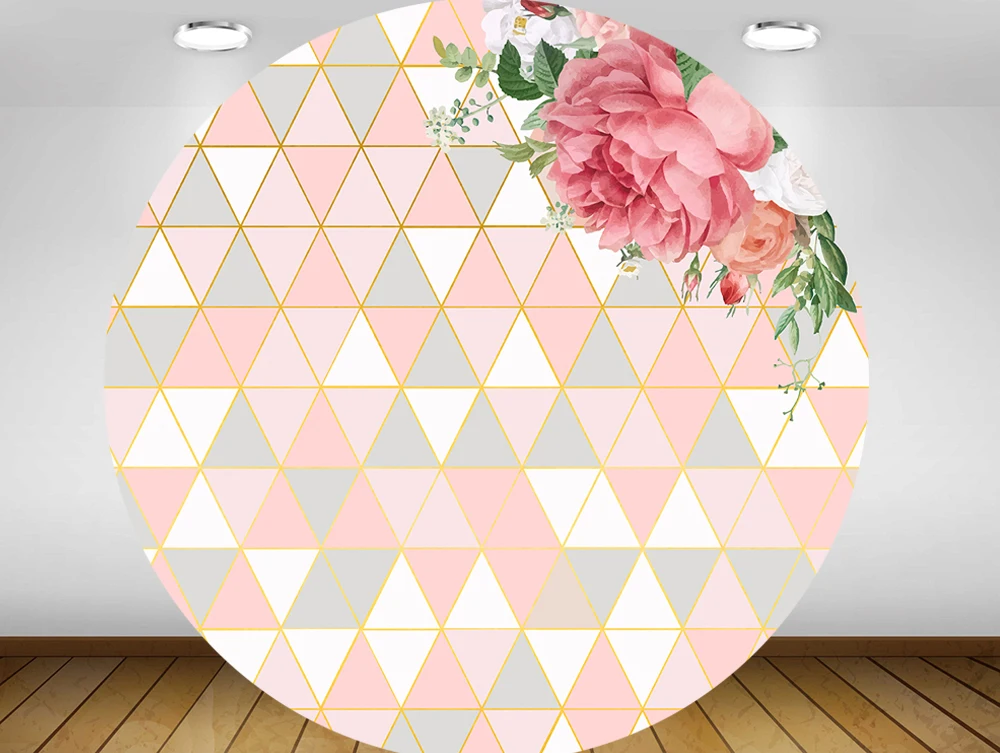 

Круглый фон для фотосъемки Золотой блестящий Блестящий баннер для вечеринки в честь Дня Рождения Круглый фон для фотосъемки десертный торт...