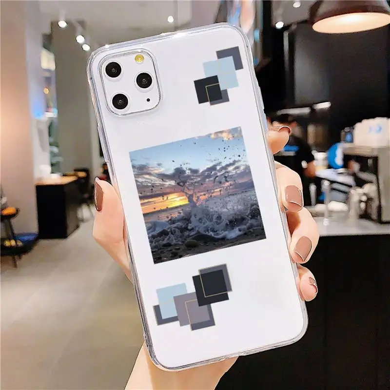 

Sky hand art aesthetics Phone Case Transparent soft For iphone 5 5s 5c se 6 6s 7 8 11 12 plus mini x xs xr pro max