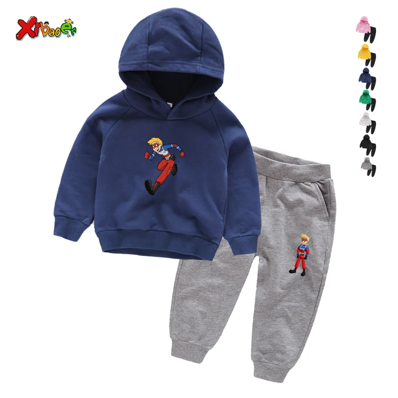 Спортивный костюм для мальчиков и девочек из хлопка с капюшоном | Детская одежда