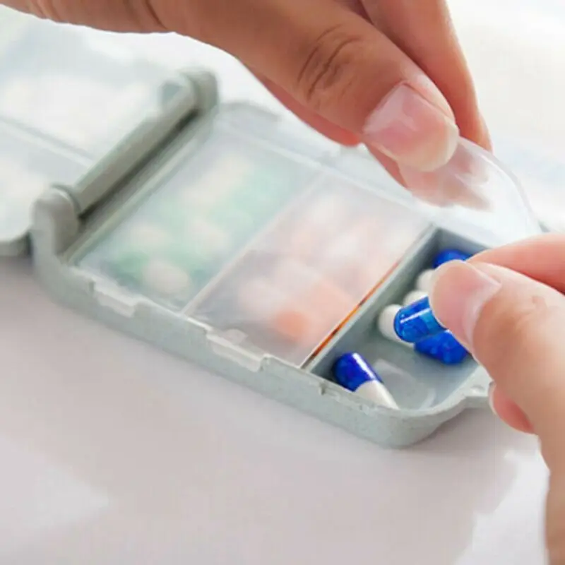 

1PCS Travel Pill Box Mini Medicine Holder Dispenser Storage Box Container Tool