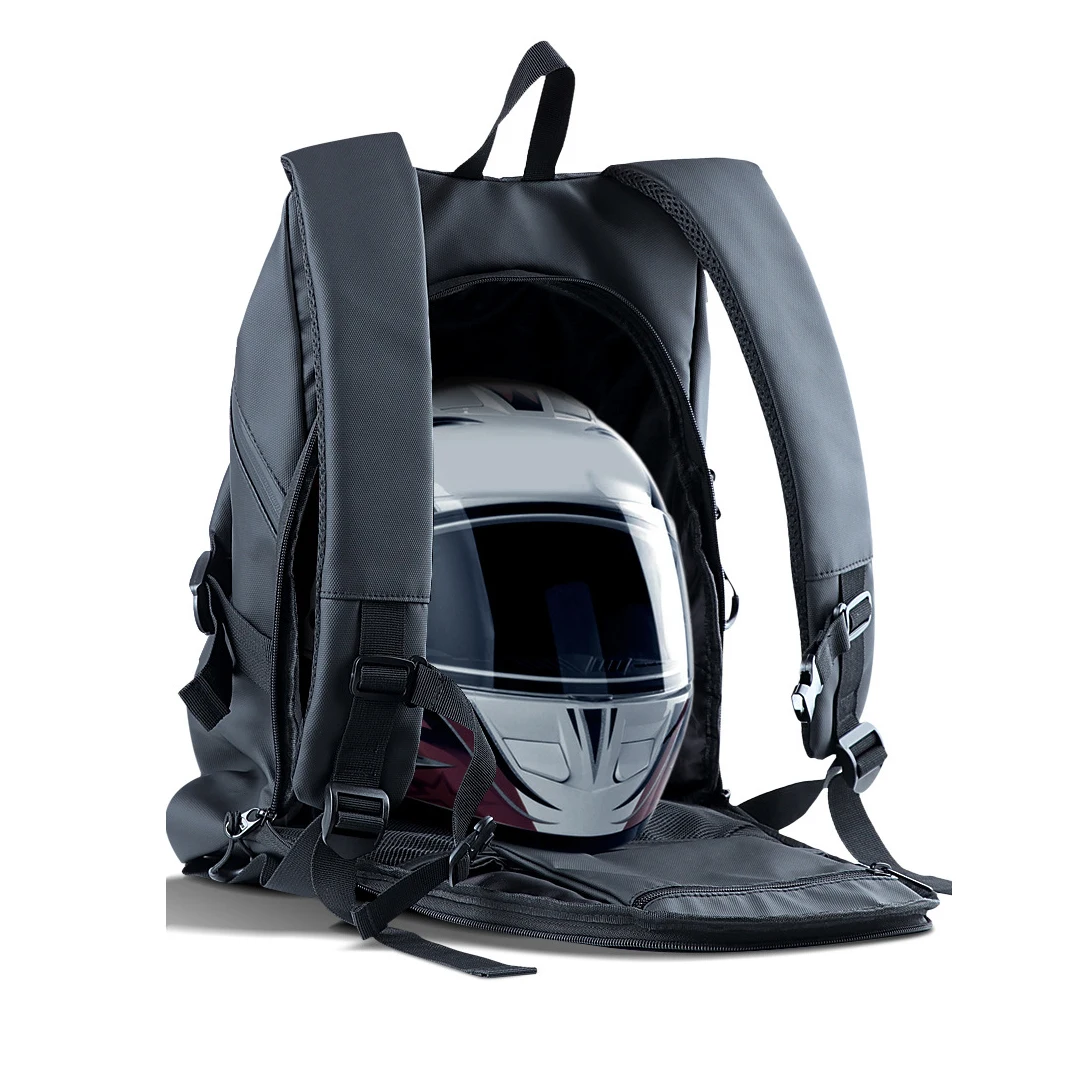 motorcycle backpack bag helmet shoulder laptop case riding bike waterproof hard carbon fiber for gopro travel vlog storage free global shipping