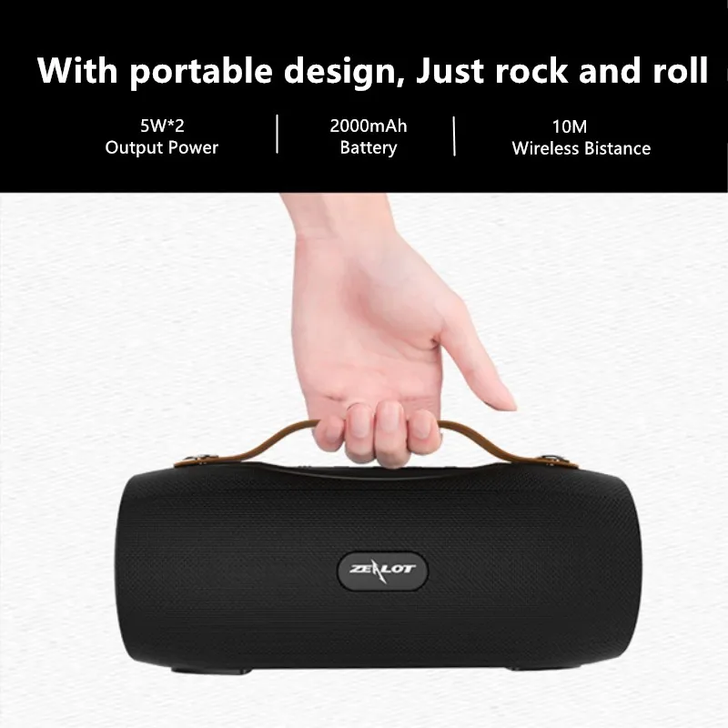 Bluetooth Колонка ZEALOT s29 портативная с поддержкой TF карт и FM радио|Всепогодные АС| |